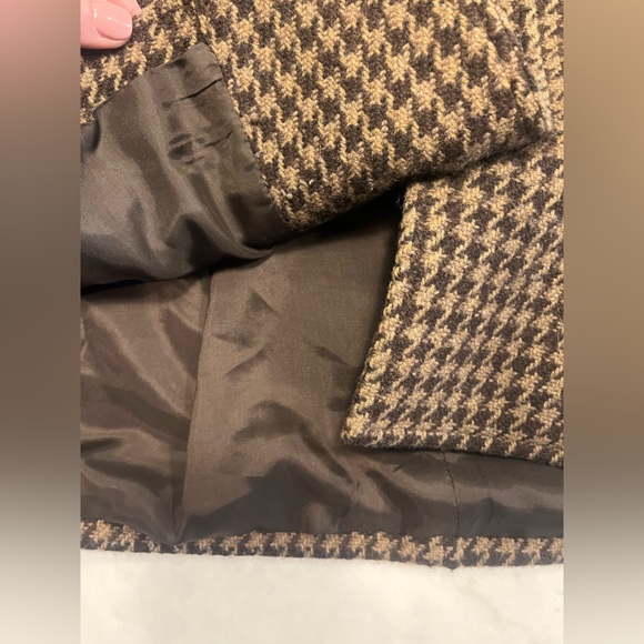 GUC Lauren Ralph Lauren Wool Crop Houndstooth Blazer Size 14 - Picture 7 of 7